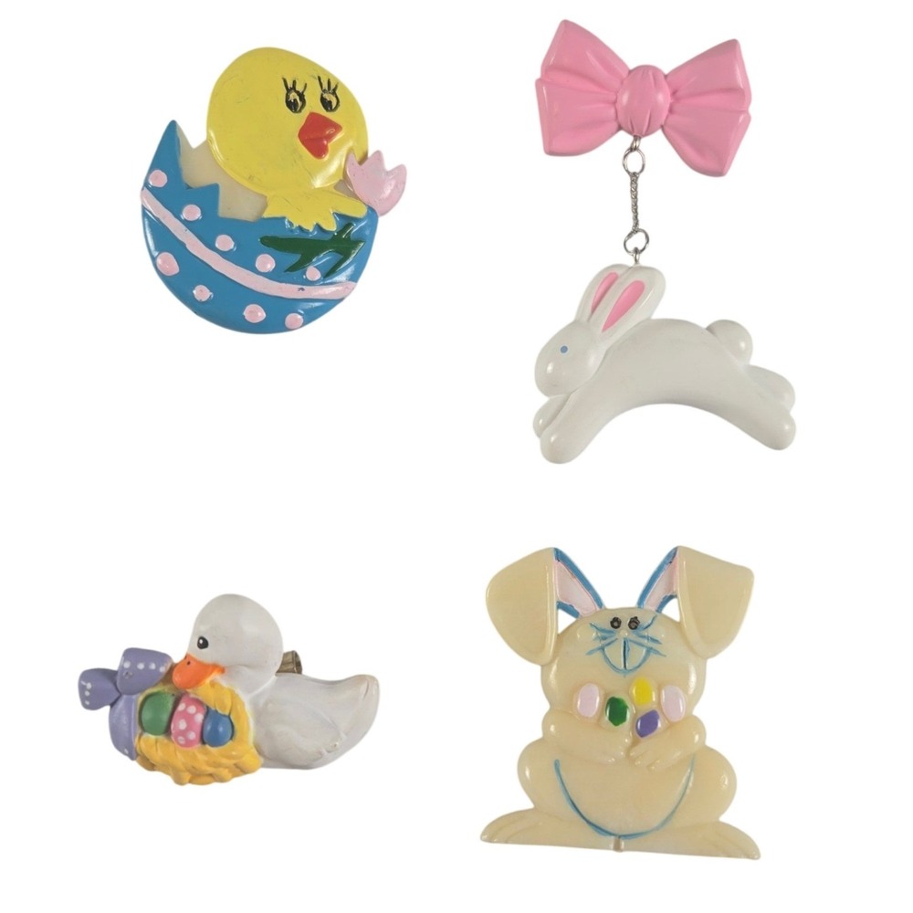 Vintage Easter Brooch Pins Spring Cottagecore Retro‎ Kawaii Jewelry